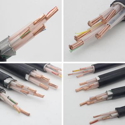 电力电缆16铜芯yjv22 2 3 4芯10平方25室外zr动力电缆铜线35铠装5_双